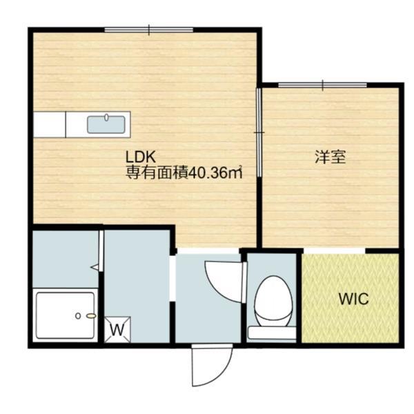 アンダンテ下中野(1LDK/2階)の間取り写真