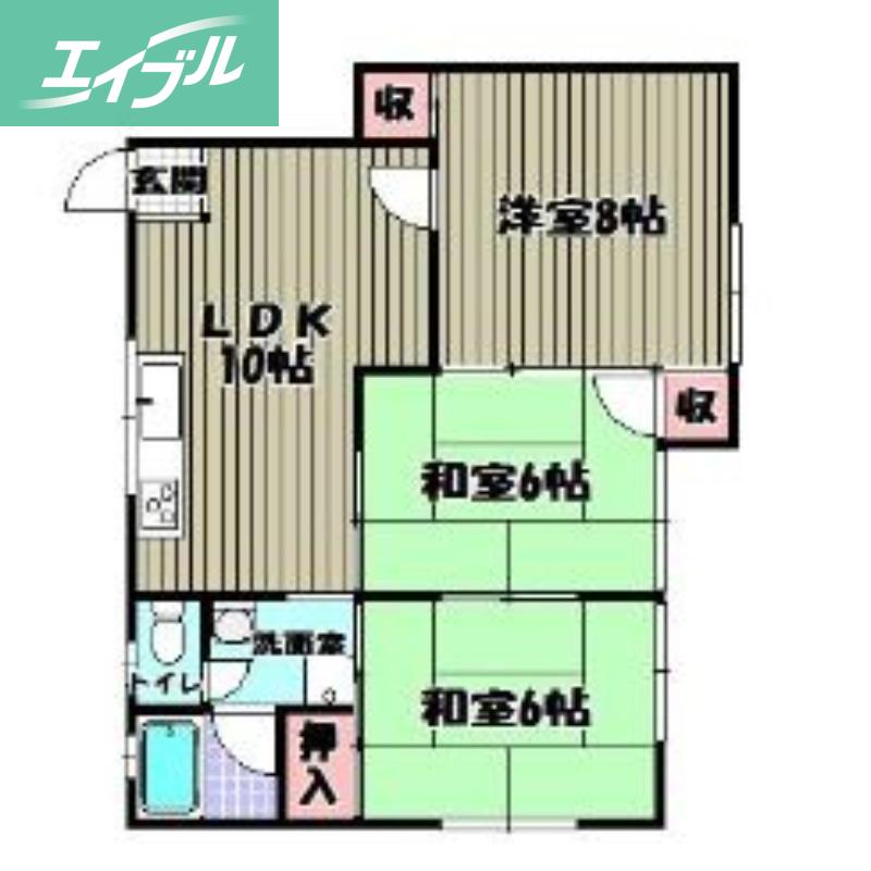 すみれコーポ(3DK/1階)の間取り写真