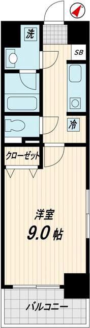 パークルームズ(1K/6階)の間取り写真