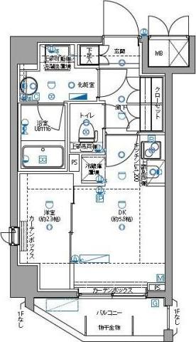 パティーナ大森(1DK/2階)の間取り写真