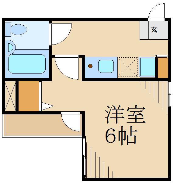 プレール明大前(1K/5階)の間取り写真