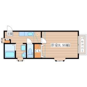 コリーヌ南光台I番館(1K/2階)の間取り写真