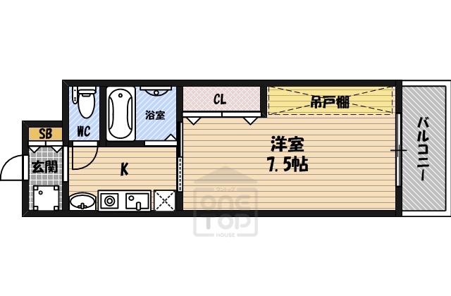 パレ緑地公園(1K/1階)の間取り写真