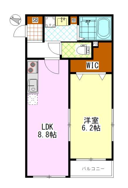 カピリナ(1LDK/1階)の間取り写真