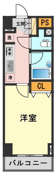 マイナビSTAYミライエ東新小岩(1K/6階)の間取り写真