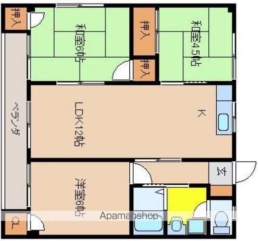 第3コーポ川越(3LDK/2階)の間取り写真