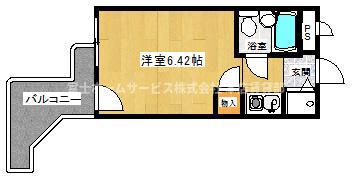 ふぁみゆアビコI(ワンルーム/3階)の間取り写真
