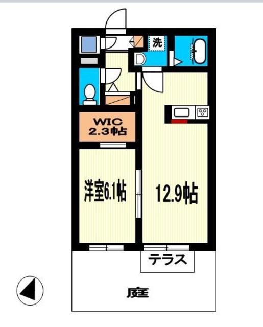 レガーロ(1LDK/1階)の間取り写真