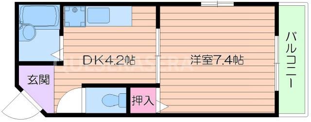 バビーズ千里山(1K/2階)の間取り写真