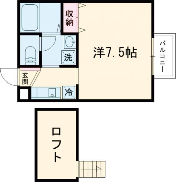 クレアメゾン(1K/1階)の間取り写真