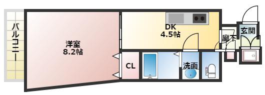 さんさん千林(1DK/5階)の間取り写真