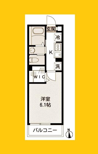 MIJAS MITSUZAWA SHIMOCHO(1K/3階)の間取り写真