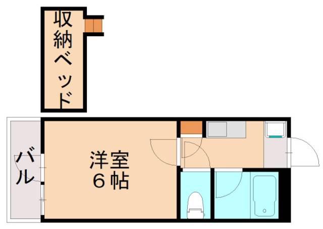 アルシュ折尾(1K/1階)の間取り写真