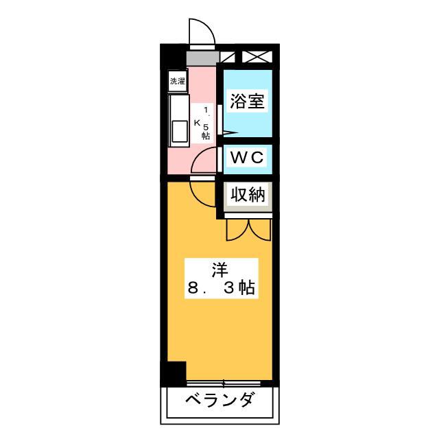 エタニティコート(1K/2階)の間取り写真