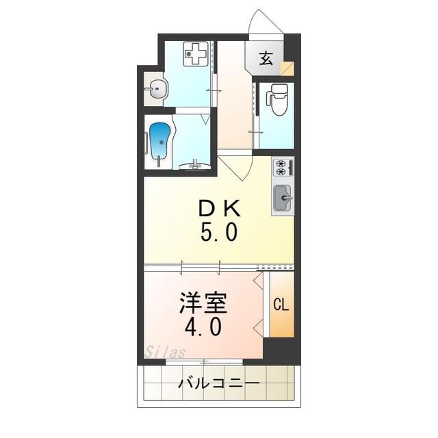 ES ABIKO(1DK/1階)の間取り写真