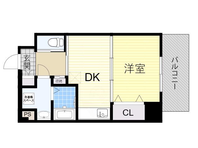 アーバンパーク住之江公園2(1DK/2階)の間取り写真