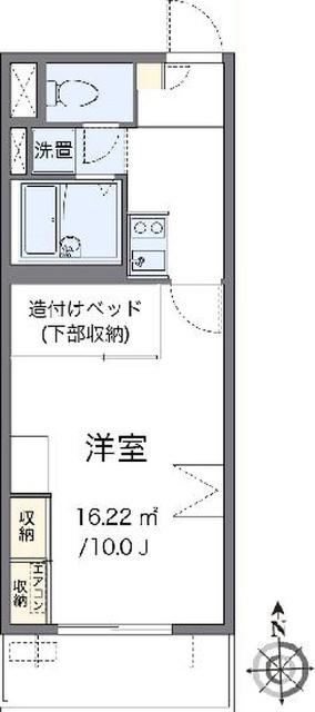 レオパレス・パルコートF(1K/2階)の間取り写真