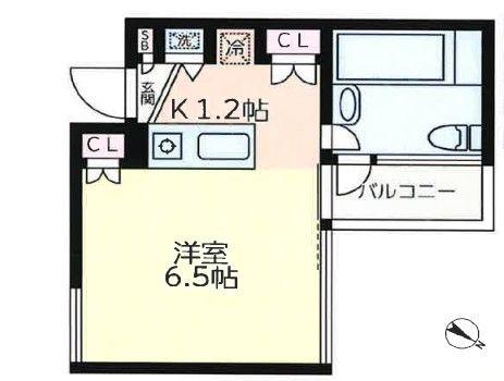 アッパルタメントプラート(1K/3階)の間取り写真