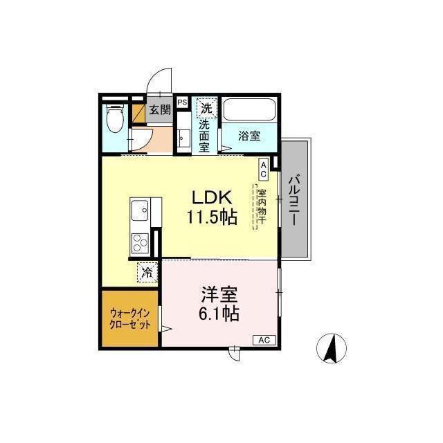 FOREST A(1LDK/3階)の間取り写真