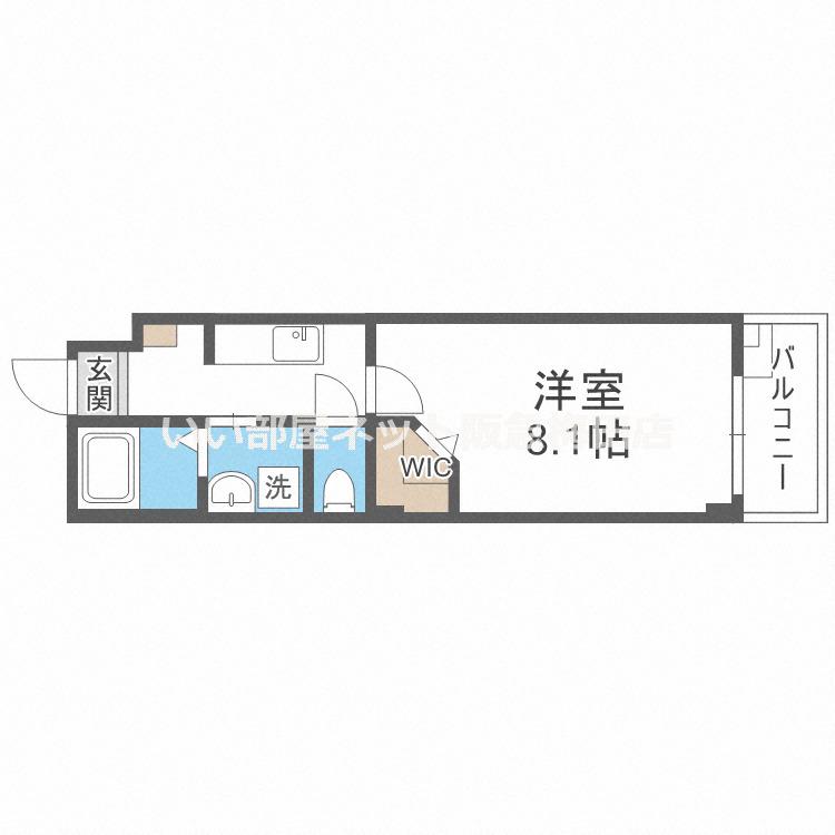 MP TSUKAMOTO FIORE(1K/1階)の間取り写真
