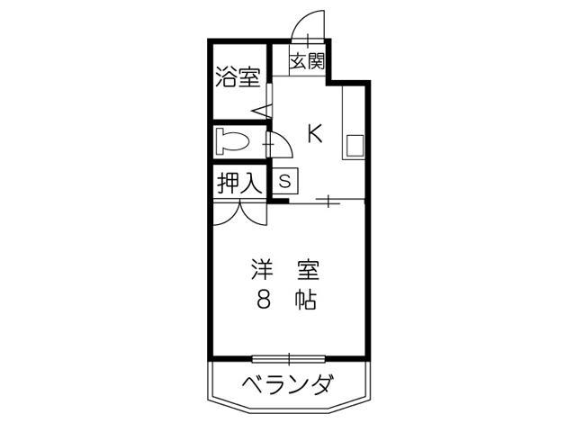 メゾンエクレール(1K/2階)の間取り写真