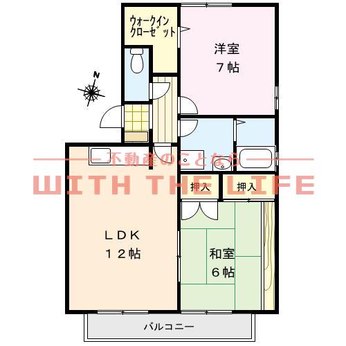ストークハイム(2LDK/2階)の間取り写真
