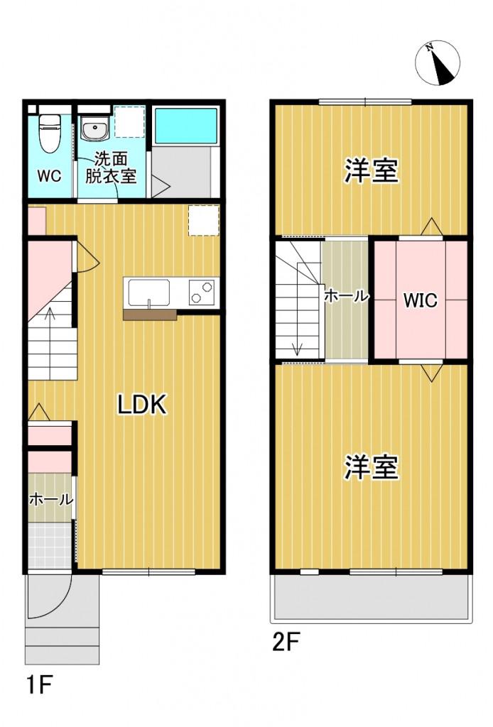 パークサイドK(2LDK/1階)の間取り写真