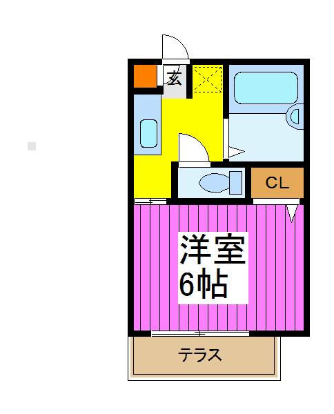 リムジン(1K/2階)の間取り写真