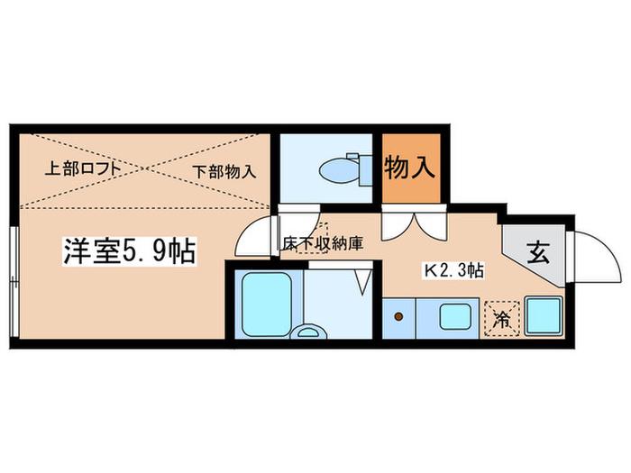アイコート桜上水(1K/1階)の間取り写真