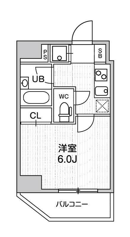 コンシェリア新橋(1K/12階)の間取り写真