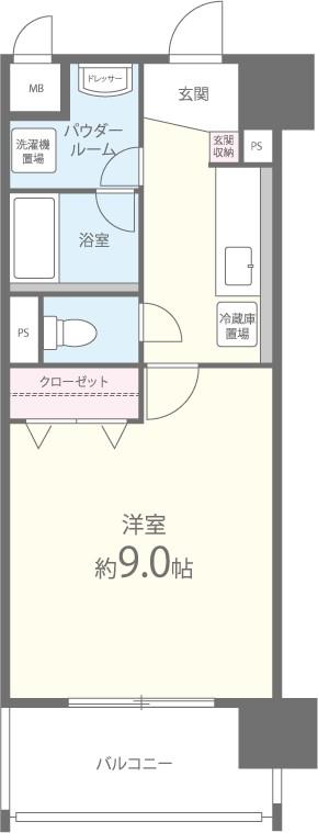 ETOILE FILANTE(1K/2階)の間取り写真