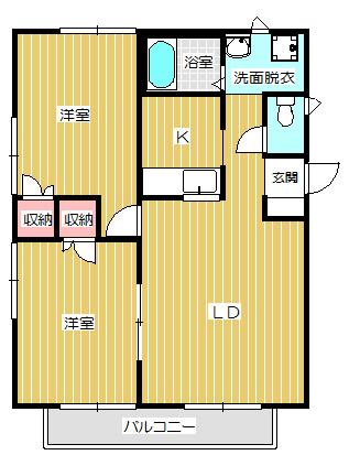 トマトハウス(2LDK/2階)の間取り写真