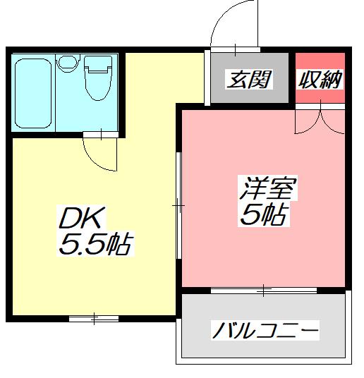 リバーランド第3ビル(1K/3階)の間取り写真