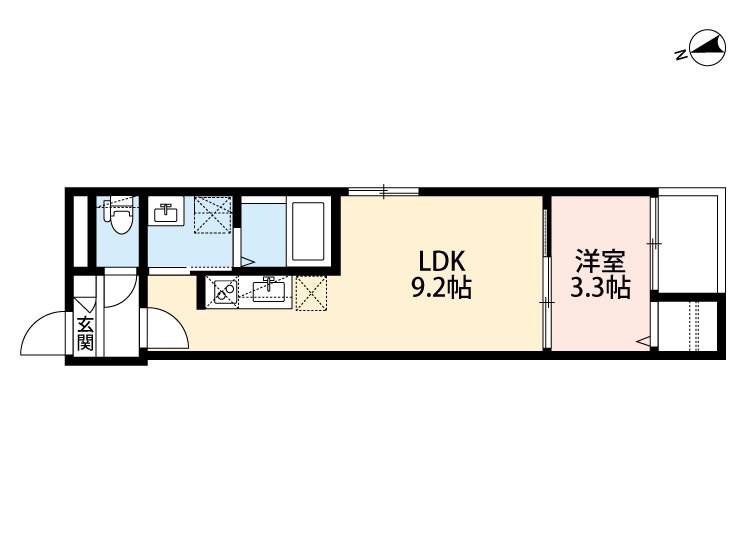 ROBOT HOUSE 名古屋南(1LDK/2階)の間取り写真