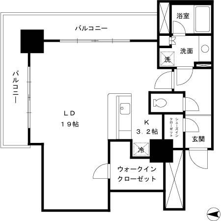 パシフィックロイヤルコートみなとみらい アーバンタワー(ワンルーム/17階)の間取り写真