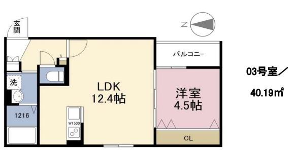 大今里マンションPJ(1LDK/3階)の間取り写真