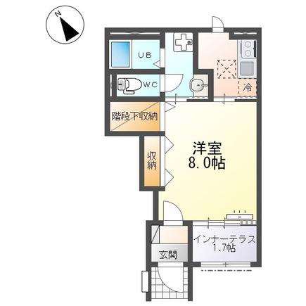 大曽根原町アパート(1K/1階)の間取り写真