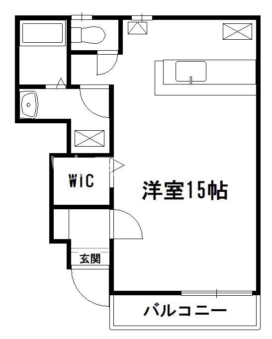 イグレック藤の森(1K/1階)の間取り写真