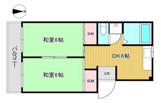 コーポ佐藤(2DK/2階)の間取り写真