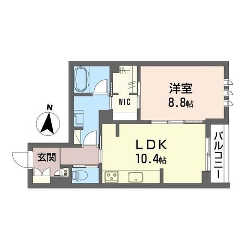 ザ ロデム レジデンシー(1LDK/2階)の間取り写真