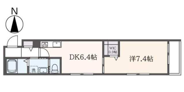 MAISON DE COLLINE(1DK/2階)の間取り写真