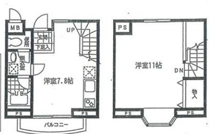 カサ ジョイア(1DK/1階)の間取り写真