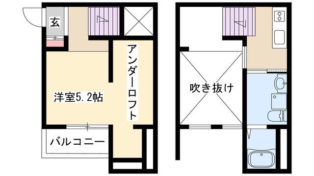 アドラブール新守山(ワンルーム/1階)の間取り写真