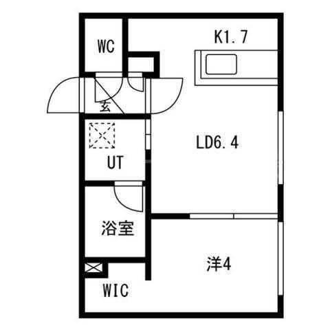 LA.BLOOM(1LDK/3階)の間取り写真
