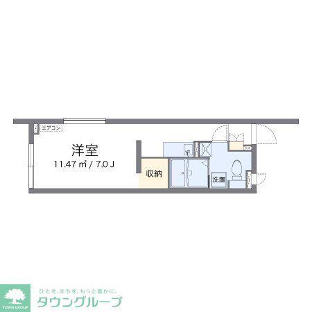 アルクアニュースデイ(ワンルーム/2階)の間取り写真