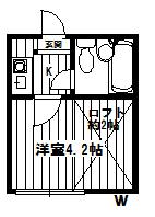 ライフピアシェイド(ワンルーム/1階)の間取り写真