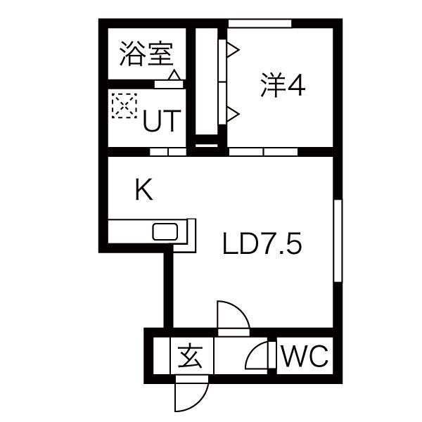 ベラビスタ(1LDK/3階)の間取り写真