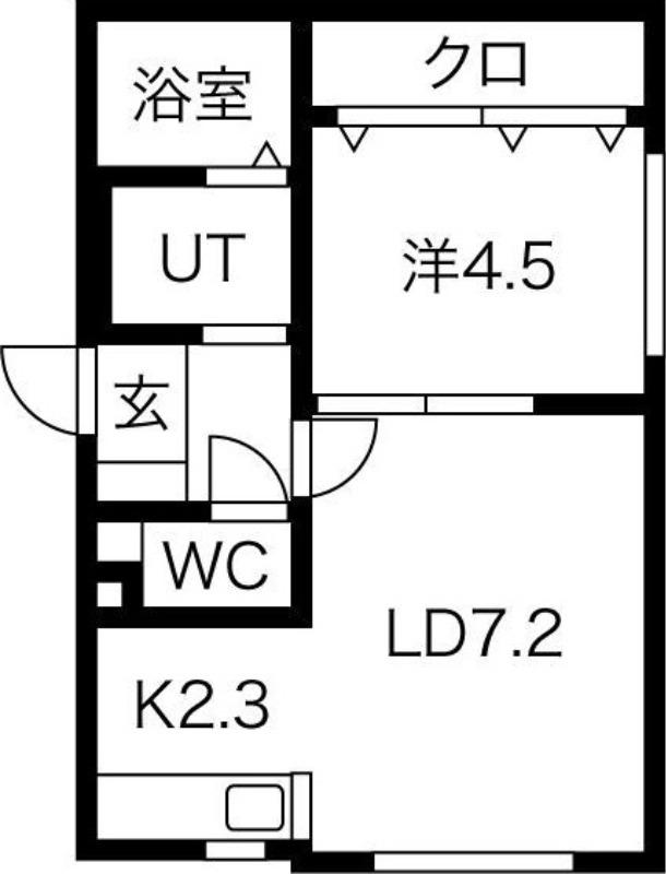 MULBERRYFIELD 24.2(1LDK/2階)の間取り写真