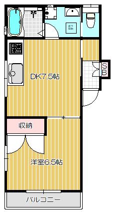 都営浅草線 戸越駅 徒歩7分 3階建 築13年(1DK/1階)の間取り写真