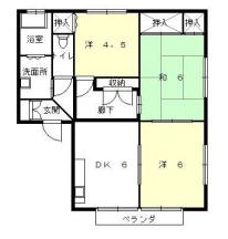 ディアス夢前(3DK/1階)の間取り写真